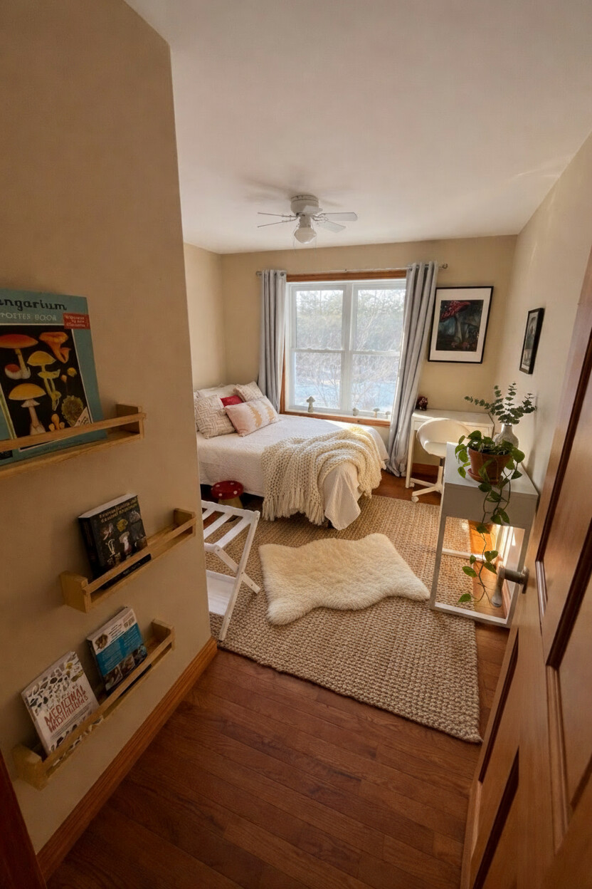 Mushroom room with reading nook